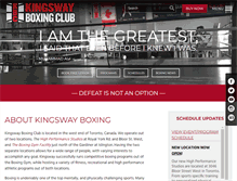 Tablet Screenshot of kingswayboxingclub.com